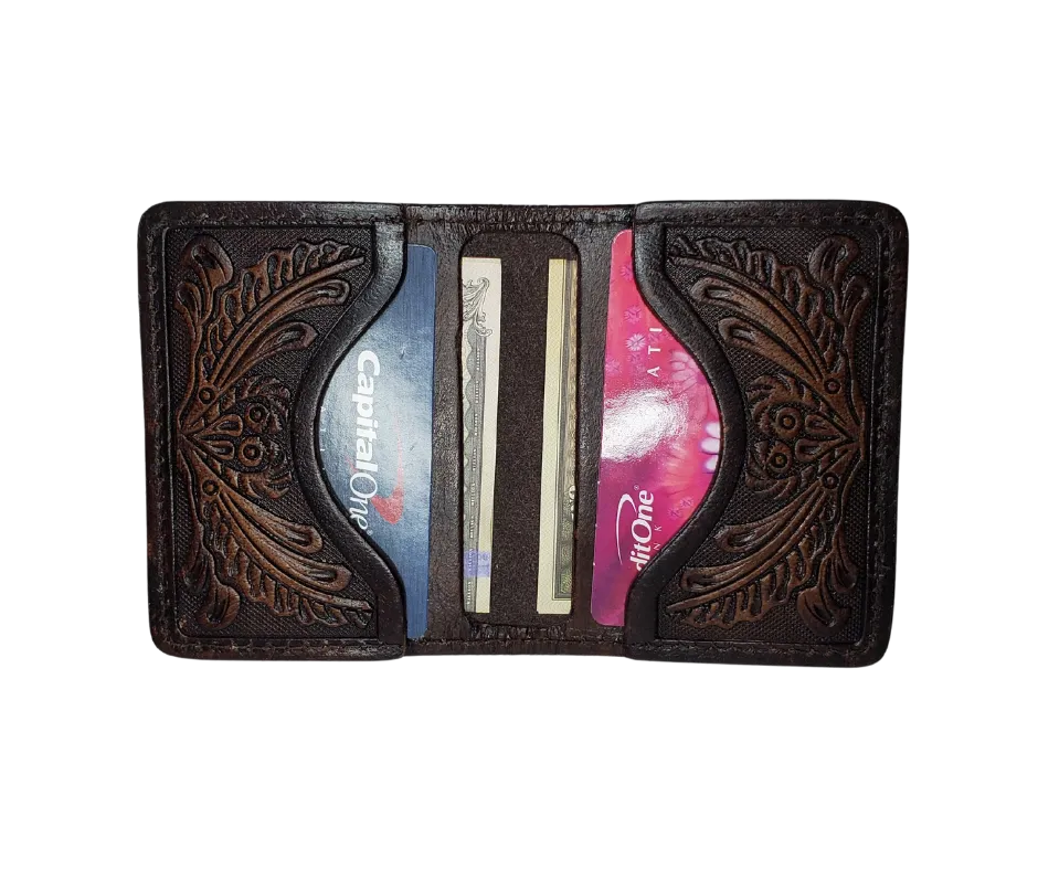 Western Tooled Front Pocket Wallet