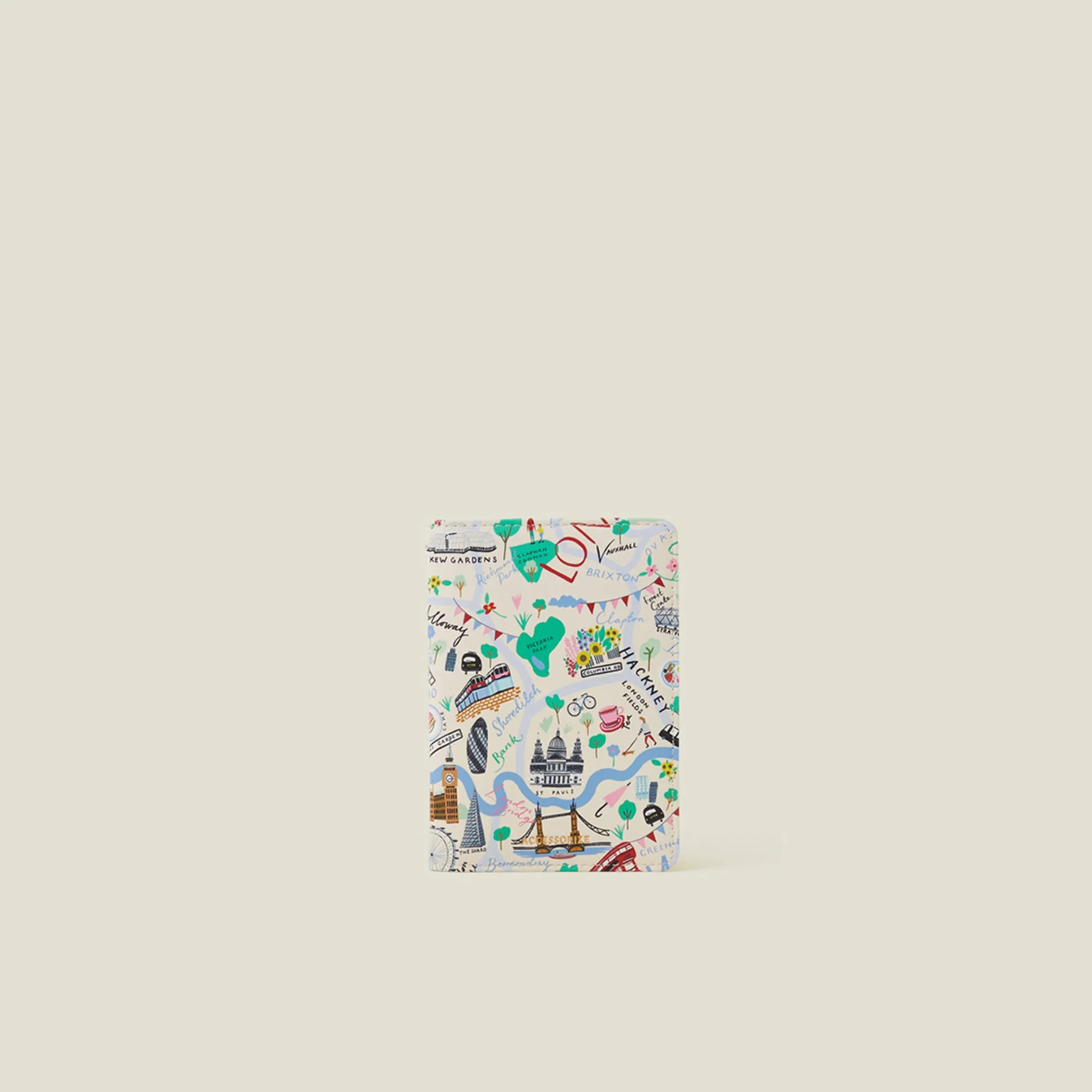 White London Map Passport Holder