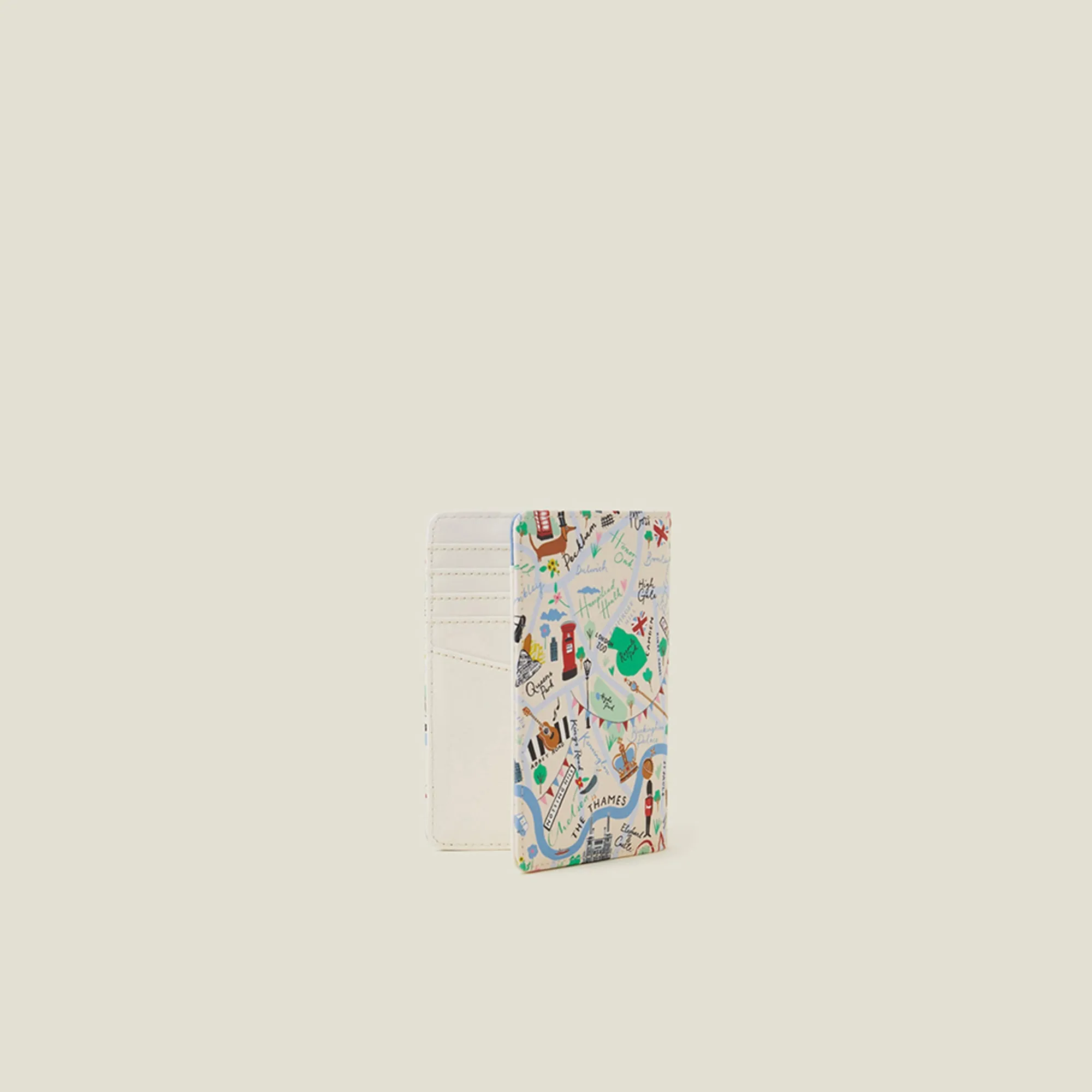 White London Map Passport Holder