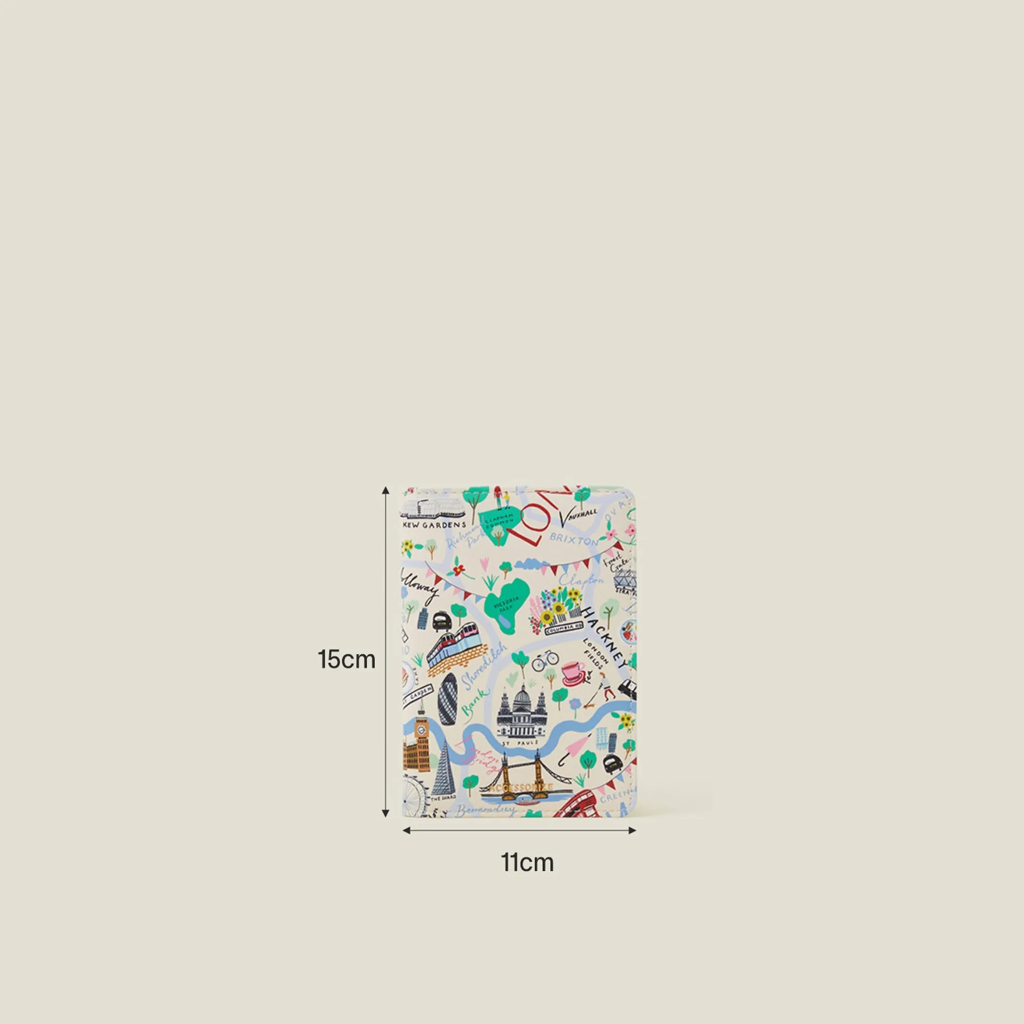 White London Map Passport Holder