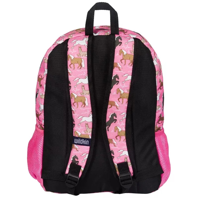 Wildkin 16 Inch Kids Horses in Pink Backpack - Girls