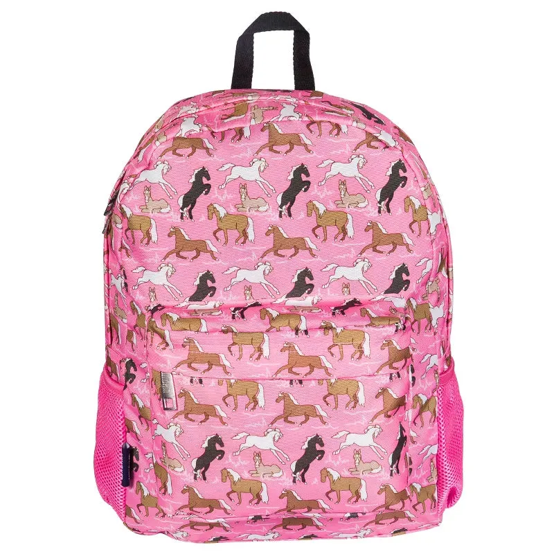 Wildkin 16 Inch Kids Horses in Pink Backpack - Girls