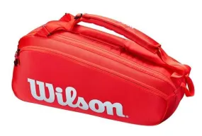 Wilson Super Tour 6 Pack Red Racquet Bag