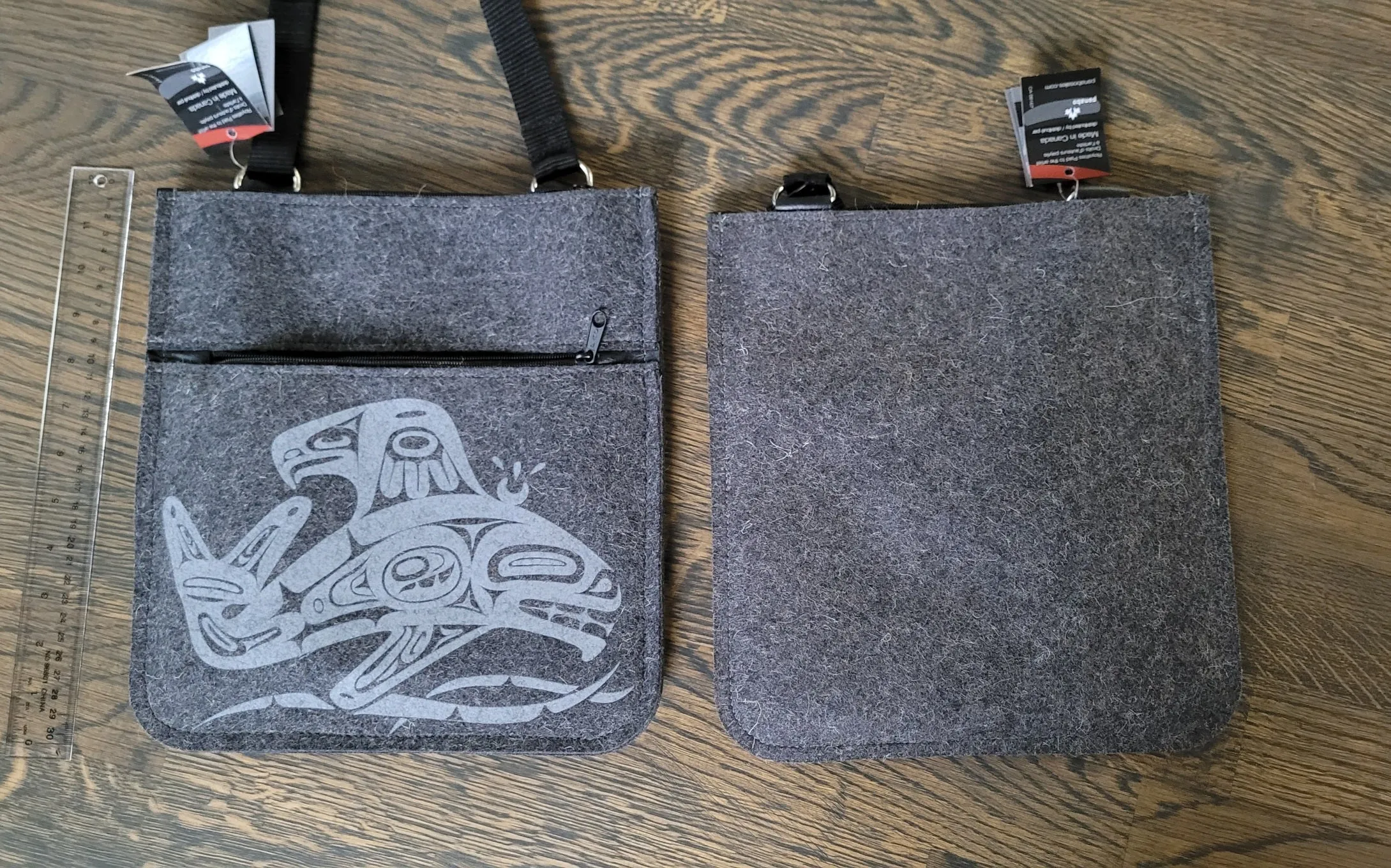 Wool felt Messenger bag by Corrine Hunt