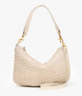 Woven Cream Messenger Bag