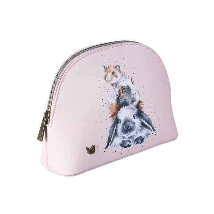 Wrendale Piggy in the Middle Guinea Pig & Rabbit Medium Cosmetic Bag