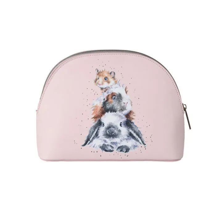 Wrendale Piggy in the Middle Guinea Pig & Rabbit Medium Cosmetic Bag