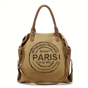 XIANGTUIBAO Free Shipping Paris Republique Bag Canvas Tote Messenger Bag Handbag Large