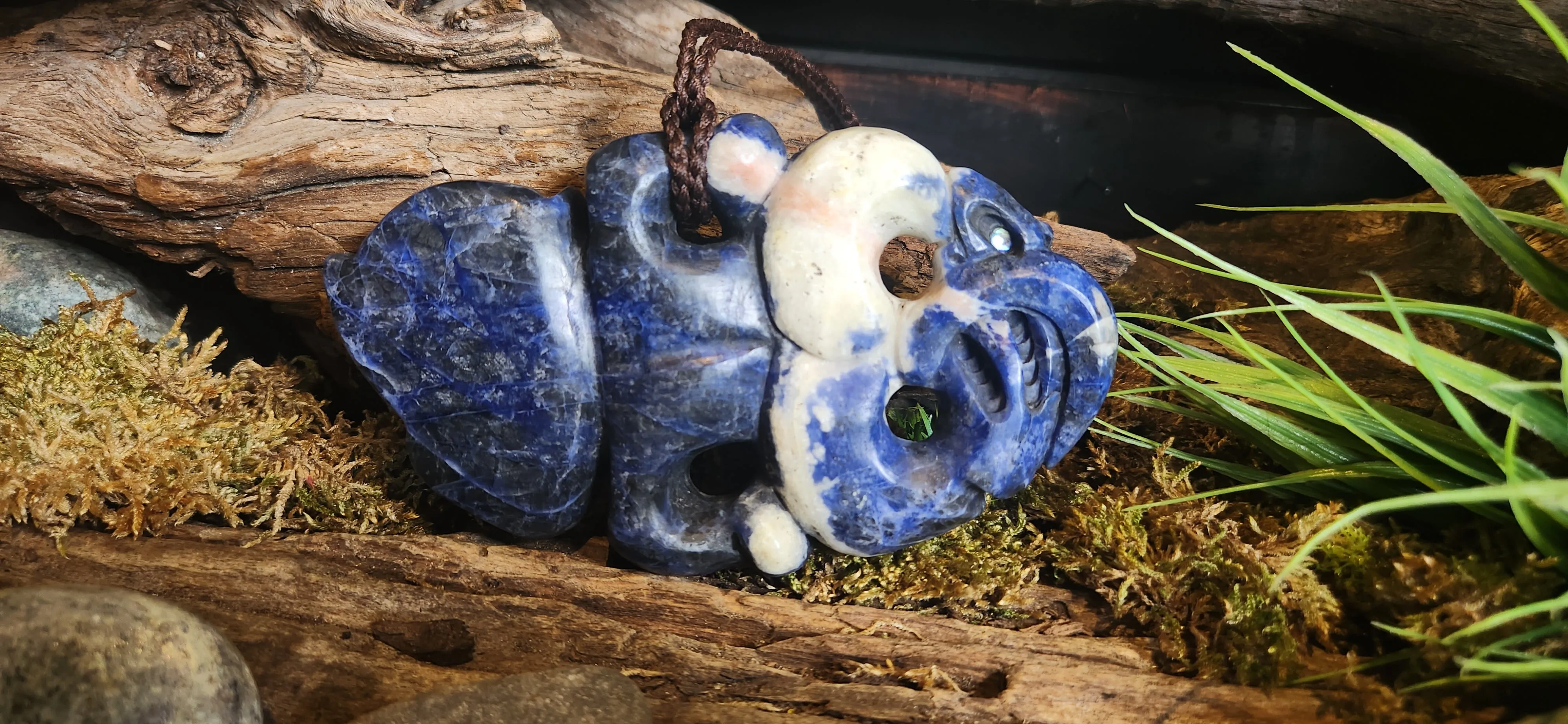 XXL Sodalite hei tiki and manaia duo (double sided)